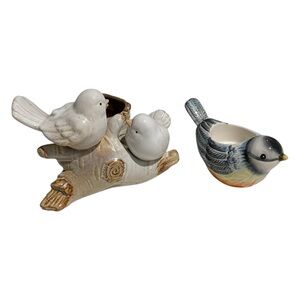 YANKEE CANDLE Set of 2 Bird Candle Holders